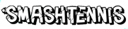 Smashtennis logo med hvid tekst og skygge.